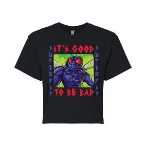 Women's - Teenage Mutant Ninja Turtles Mutant Mayhem - Superfly Good To Be Bad Cropped Graphic T-Shirt - 1 of 4