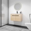 Floating Bathroom Vanity With Ceramics Countertop Sink, Wall Mounted 2 Doors Bathroom Storage Cabinet Set, Enclosed Storage Space - 2 of 4