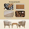 KTMBDW Patio Furniture 4 Piece Outdoor Conversation Sofa Set with Table & Cushions Porch Chairs for Garden, Deck, Backyard, Natural, Beige - 4 of 4