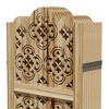 Spassway Rustic Folding Wood Room Divider Vintage Freestand Privacy Screen for Room Seperation Living Room Bedroom Office Room - 4 of 4
