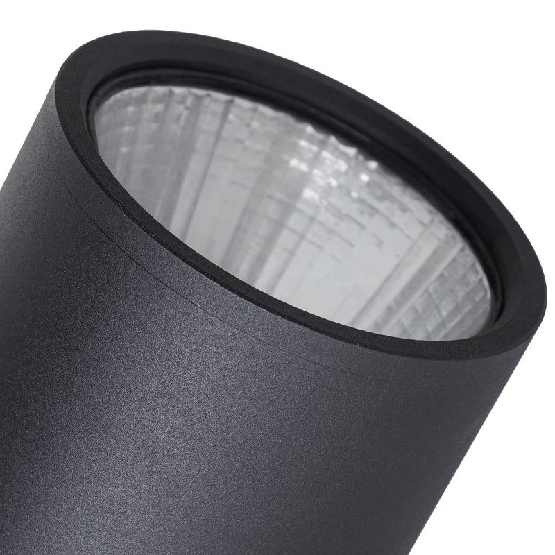 C Cattleya 2-Light Black Aluminum Cylinder LED Outdoor Wall Lantern Sconce, 3 of 7