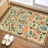 Modern Floral Printed Area Rugs Machine Washable Soft Non Slip Farmhouse Carpet Stain Resistant Low Pile Rug for Kitchen Living Room Laundry Bedroom - 2 of 4