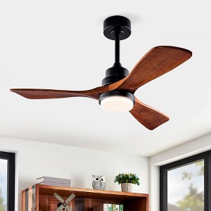 TOBILI Hot sales 42 Inch Ceiling Fans, Outdoor Ceiling Fan for Patios with Light 3 Blades Modern Ceiling Fan,Wood Fan for Farmhouse - 1 of 4