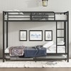 NicBex Twin XL/Twin XL Bunk Bed with Trundle,Metal Bunkbeds with Ladder&Guardrail,Space-Saving Bunk Bed Platform for Teens&Adults,350/500lbs Max,Black - 2 of 4