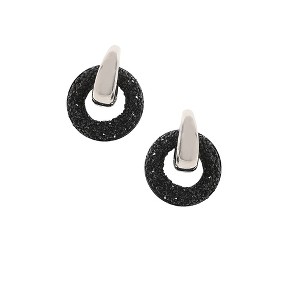 SOHI Women's Onyx Black Circular Cluster Drop Earrings - 1 of 4