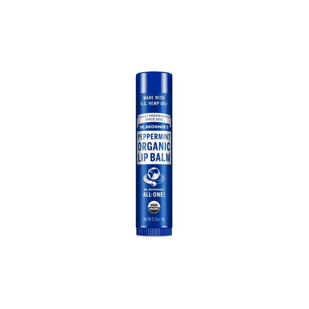 Dr. Bronner's Organic Lip Balm - Peppermint - 0.15oz