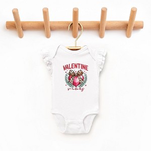 The Juniper Shop Coquette Valentine Vibes Baby Flutter Sleeve Bodysuit - 1 of 3