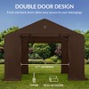 Best Choice Products 10x8ft Outdoor Fabric Storage Shed, Steel Frame, Dual Zipper Doors, Window - 4 of 4