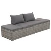 vidaXL Lounge Bed Gray and dark gray Polyethylene rattan - 2 of 4