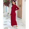 Front Half Zipper Maxi Dress Hoodie Dress Long Sleeve Sweatshirt Hoide Dress Sweat Dress Lounge Dress - 2 of 4