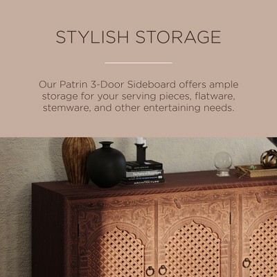 Patrin Distressed Brown Handmade Wooden Sideboard