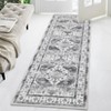 2'x6' Washable Floral Medallion Living Room Rugs, Retro Accent Soft Bedroom Carpet, Non Slip Large Dining Room Rugs for Home Office, Grey - 2 of 4