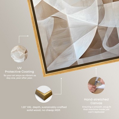 Scattered Thoughts Gold Framed Abstract Canvas Wall Art, 21" x 31"