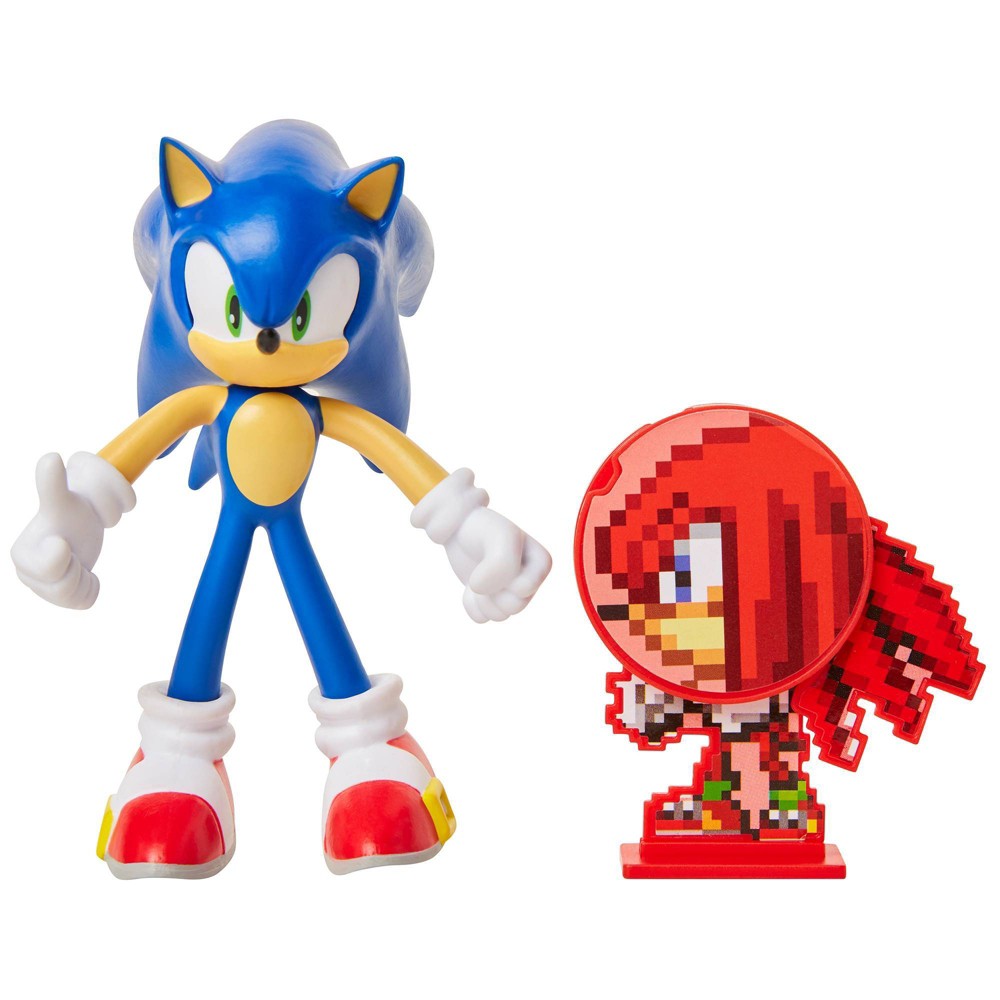 UPC 192995400511 product image for Sonic the Hedgehog Sonic Action Figure with Knuckles Spinable Disk | upcitemdb.com