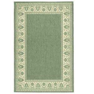 Plow & Hearth - All-Weather Veranda Border Indoor / Outdoor Rug, 5'3"x 7'6" - 1 of 2