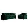2-Piece Corduroy Sofa Set with 1-Seater and 2-Seater, Cloud-Like Comfort, Flexible Combination - 4 of 4