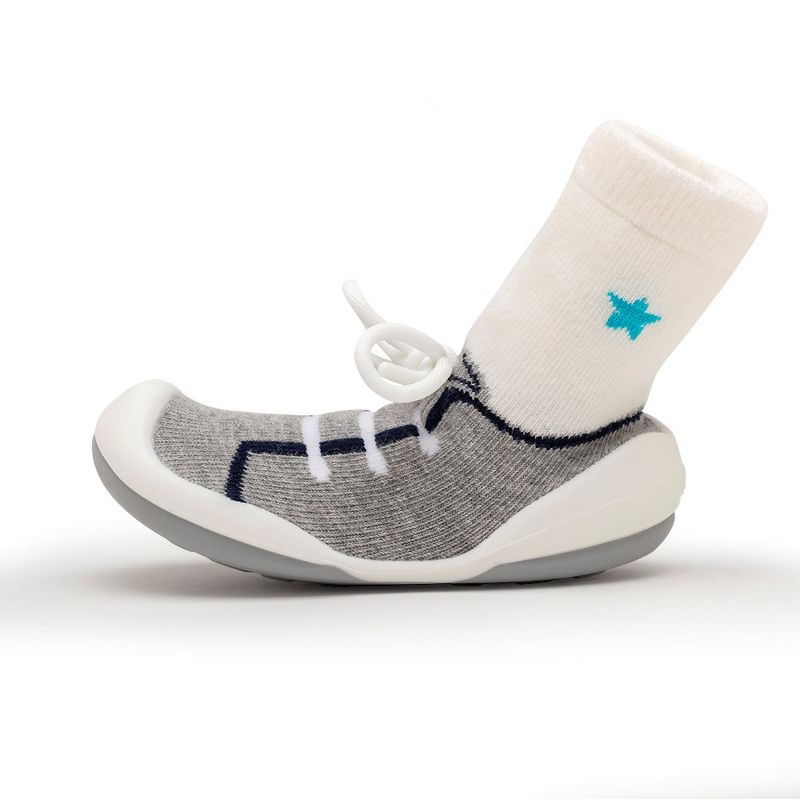 Komuello Baby Boy First Walk Sock Shoes String Grey, 4 of 10