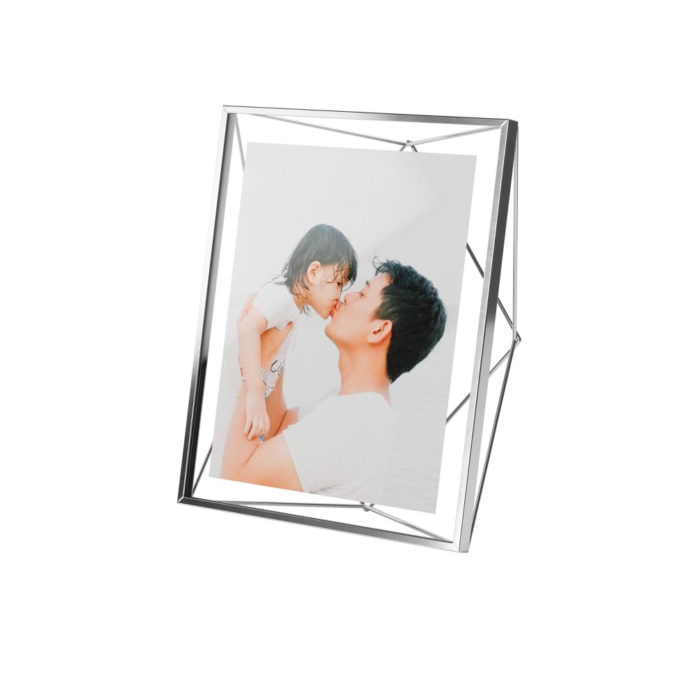 Photos - Photo Frame / Album Umbra 8"x10" Prisma Picture Frame Chrome: Modern Geometric Design, Steel M 