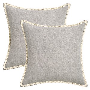 REGALWOVEN Fade-Resistant Modern Soft Solid Cushion Cases 2 Pcs - 1 of 4