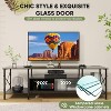 TOBILI TV Stand, 63 Inch TV Stand for 50"-75" TV, Entertainment Center with Power Outlets & Open Storage Shelves,Black - 2 of 4