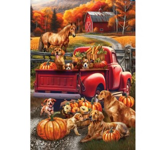 Briarwood Lane Fall Garden Flag 12x18 For Outdoor Fall Puppy Pickup For Fall Garden Flag Flags For Outside - 1 of 4
