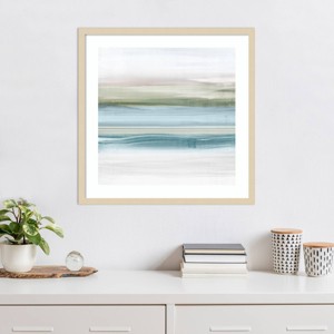Amanti Art Landscape of Beach Stripes by Luna Mavis Framed Wall Art Print - 1 of 4