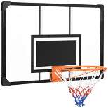 Soozier Wall Mounted Basketball Hoop with Shatter Proof Backboard, Durable Rim and All-Weather Net for Indoor and Outdoor Use