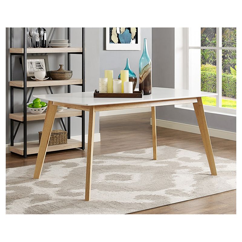 59&#34; Retro Modern Wood Kitchen Dining Table - Saracina Home, 6 of 11
