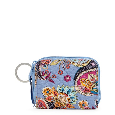 Vera Bradley Women's Cotton Rfid Petite Zip-around Wallet Provence Paisley  : Target