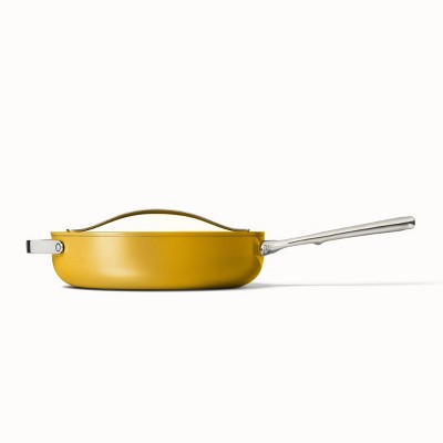 Marigold Non-Stick Aluminum Ceramic 4.5qt Saute Pan with Lid
