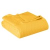 HomeRoots Queen Yellow Cotton Woven Geometric Blanket - 4 of 4