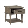 Cardano Wood 1 Drawer End Table in Driftwood Light Brown - Lexicon - 4 of 4