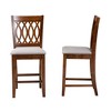 Baxton Studio Florencia Modern Fabric and Wood Counter Stool Set - 4 of 4