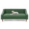 Cesicia Beige 38"W x 16"D x 22"H Durable Elevated Dog Sofa Bed,Pet sofa with modern irregular armrest design,Comfortable soft dog sofa - 4 of 4