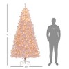 FURNIinspire Artificial Trees Tall Prelit Christmas Tree Indoor Christmas Decorations For Living Room, Christmas Vibe, Pink, 47.3"*47.3"*88.5" - 3 of 4