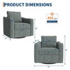 Swivel Accent Chair for Living Room, 360° Rotating Modern Linen Upholstered Armchair - 2 of 4