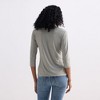 Reistor Womens Twist Front Knit Shirt in Light Olive - 2 of 4