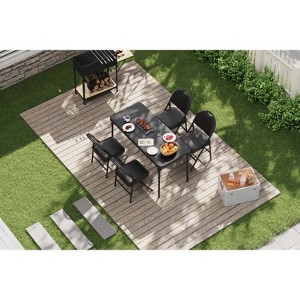 5-Piece Folding Table and Chairs Set – Portable Card Table with 4 Chairs, Scratch & Stain Resistant - 1 of 4