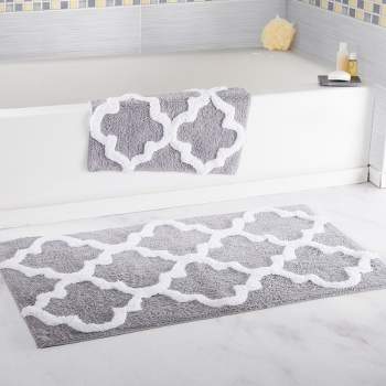 Trellis Foam Bath Mat Aqua - Bed Bath & Beyond - 29330549