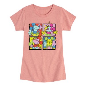 Girls' - Disney - Mickey Mouse Fitted Short Sleeve Graphic T-Shirt - 1 of 3