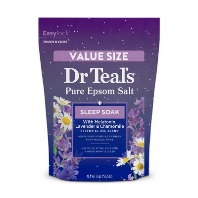 Image of Dr Teal's Sleep Epsom Salt Soak with Melatonin & Essential Oils - 7lbs