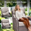 Buenhomino Luxury Outdoor Swivel Rocker Patio Chair with 6-Inch Thick Cushion, High Back Wicker Patio Rocking Glider, Ideal for Porch, Deck - 3 of 4