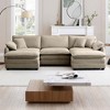 Oversized 115.34" Corduroy Modular U-Shaped Sectional Sofa with Double-Layer Cushions and 2 Ottomans, 5-Piece Free combination Sofa - 2 of 4