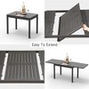 Osparple Expandable  Outdoor Dining Table,Rectangular  Patio Table with Black Frame and Height Adjustable Legs for 6 Person - 4 of 4