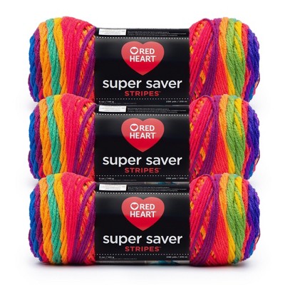 Red Heart Super Saver Yarn 24 Pack-Favorite Stripe