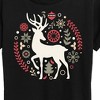 Women's - Instant Message - Scandinavian Christmas Deer Short Sleeve Graphic T-Shirt - 2 of 4
