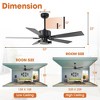 Parrot Uncle 52" Modern LED Ceiling Fan with Light and Remote - 4 of 4