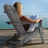 Outdoor Wooden Folding Adirondack Chair Set of 2 - 4 of 4