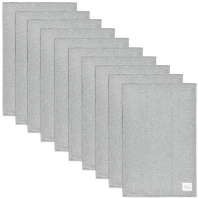Image of Burp Cloths 100% Cotton Washcloths for Boys and Girls by Comfy Cubs (Grey, Pack of 10)
