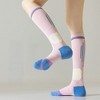Anna-Kaci Women's 3-Pair Set Colorblock Athletic Knee-High Socks with Cushioned Heel Arch Support for Daily Fitness - 2 of 4